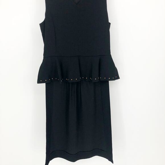 SEE BY CHLOE Women's Top Size 34 US 2 Black V-Neck Studded Peplum High/Low - Picture 8 of 13